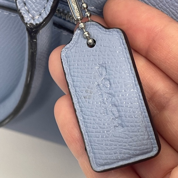 Coach Rowan Satchel Crossbody Leather Bag 79946 Light Blue Shade Purse - Picture 4 of 16